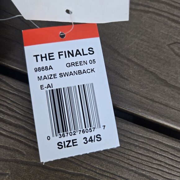 TYR The Finals Women Maize Swimsuit Swanback Green Black 1 Piece- Size 34 New - Picture 3 of 3